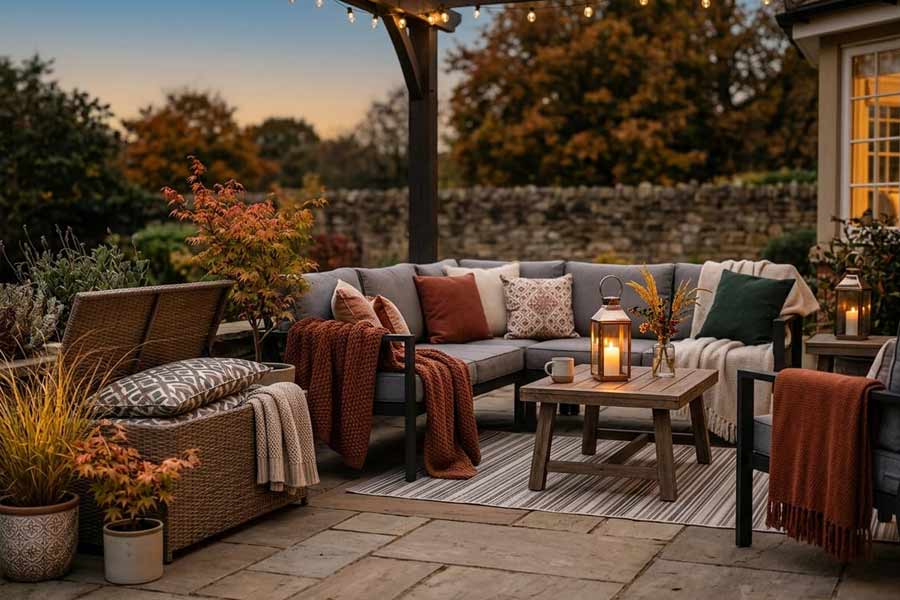 seasonal patio maintenance cozy evening
