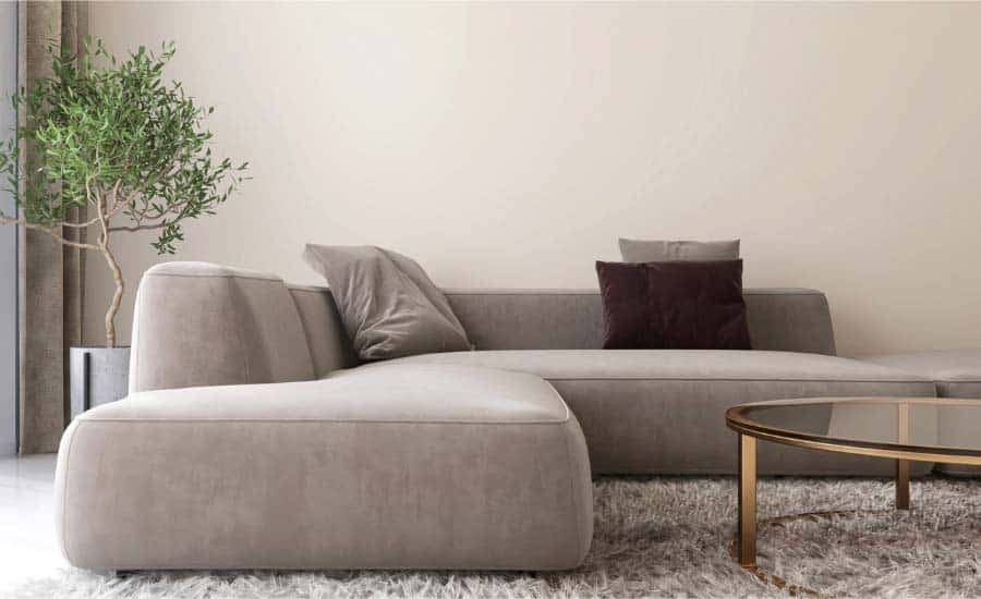 sectional in living room