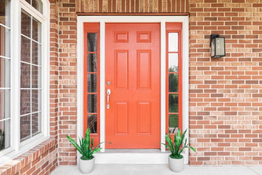stunning red front entrance door