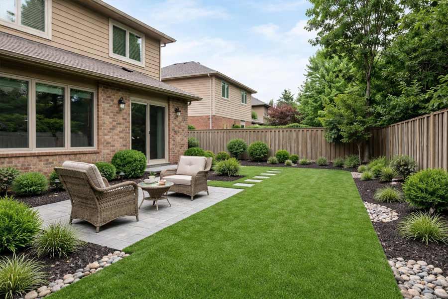 suburban-backyard-with-nice-grass suburban backyard with nice grass
