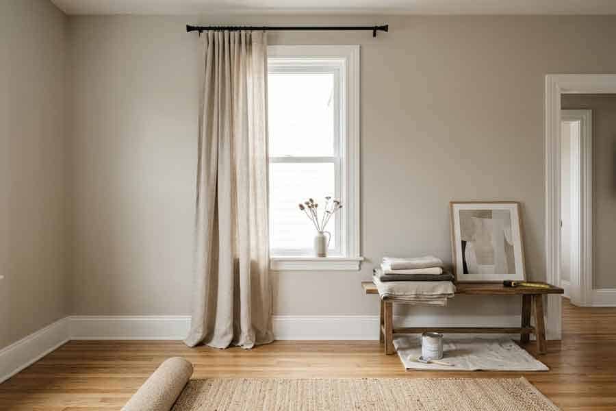 sunlit room ready for decorating touches