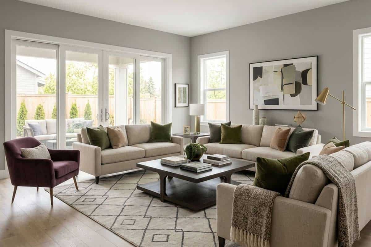 sw gray matters painted living room