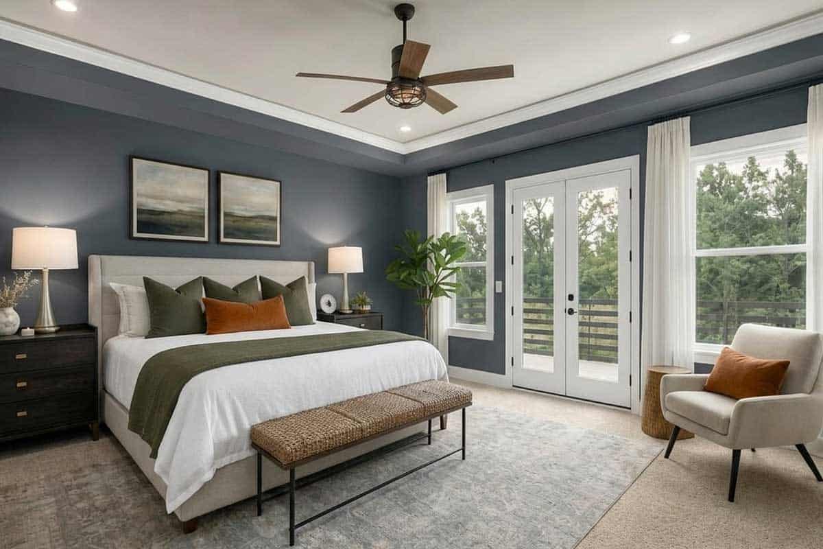 sw outerspace painted bedroom