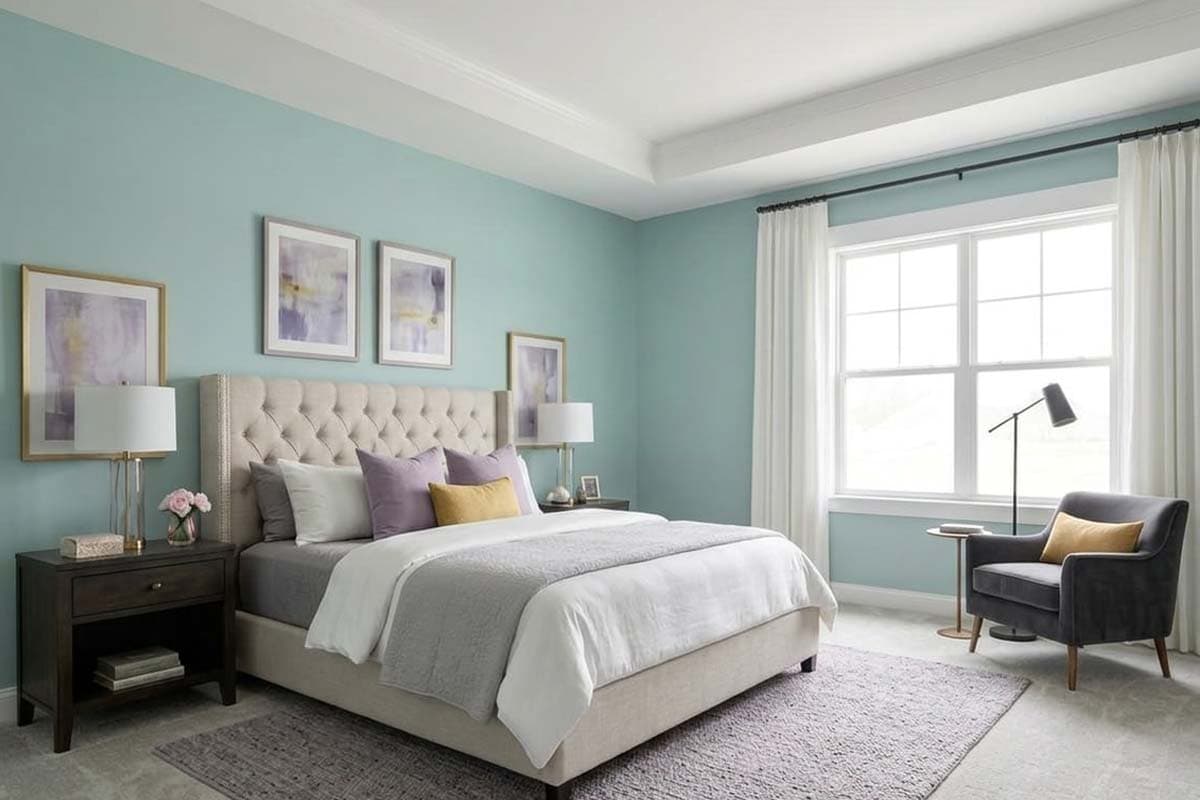 sw watery painted in bedroom