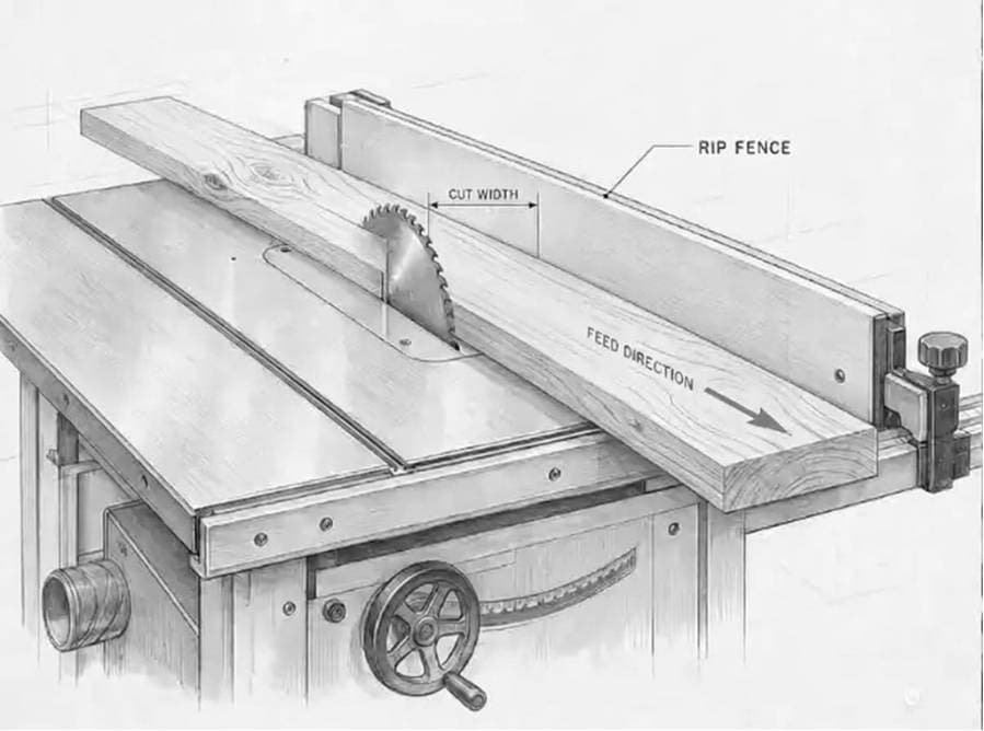 table saw with rip fence ex