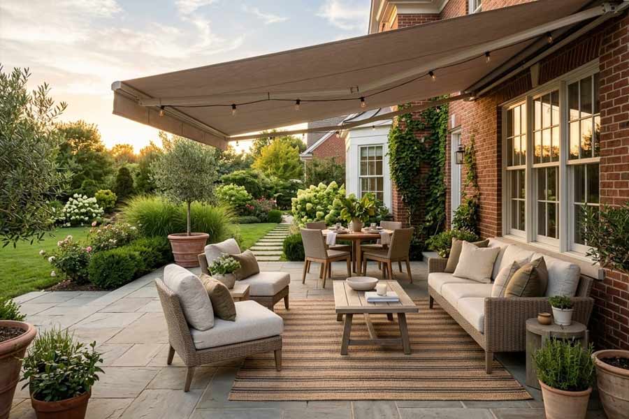 turn sunny patio into outdoor room hdr