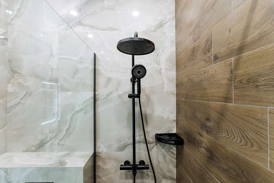 upgraded primary shower plumbing