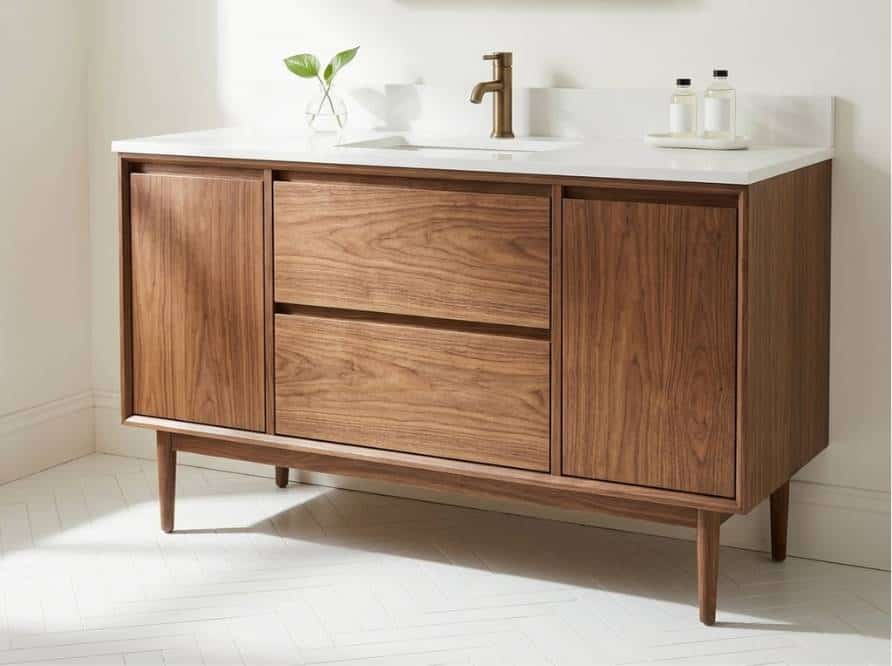 walnut-vanity-tapered-legs-close-up walnut vanity tapered legs close up