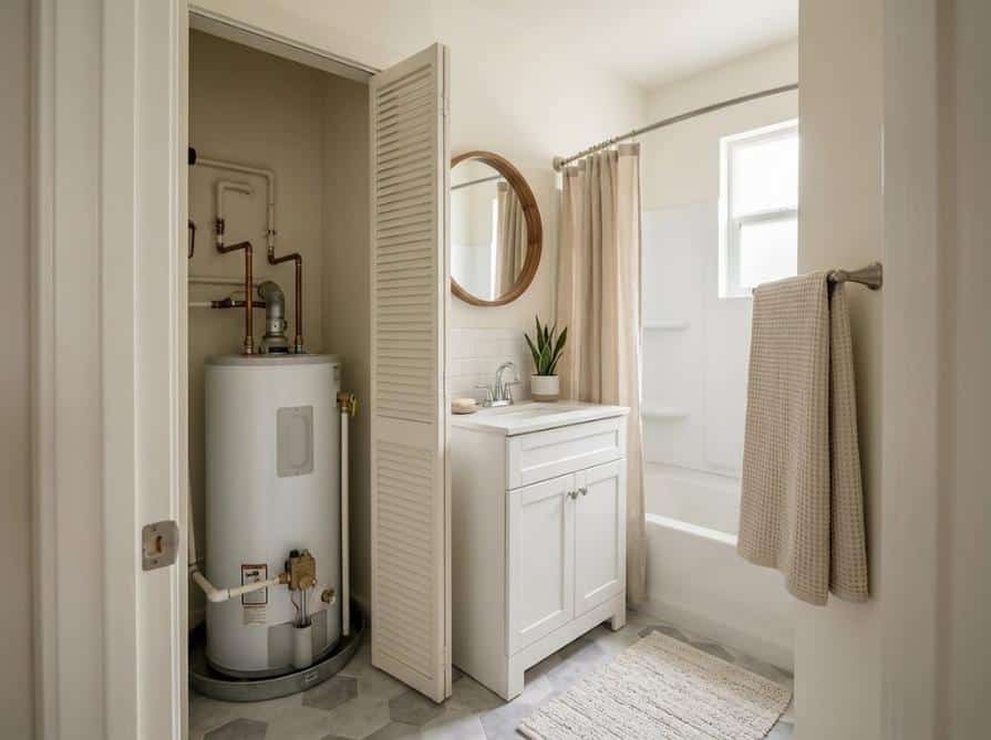 water-heater-closet-small-bungalow-bathroom water heater closet small bungalow bathroom